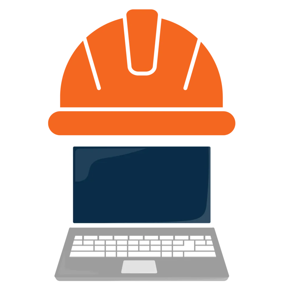 The Construct Source logo with laptop and hard hat
